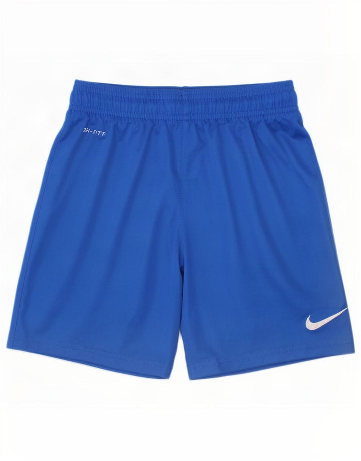 Nike Pantalones cortos deportivos Dri Fit para niños 10-11 años Poliéster azul medio