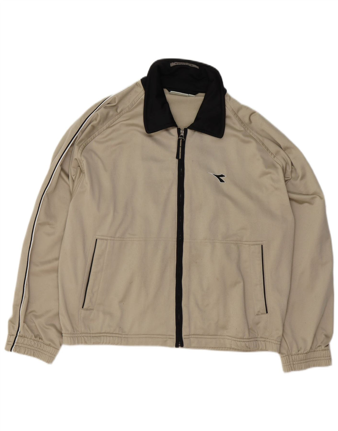 Diadora Chaqueta de chándal holgada para hombre ES 38 Poliéster verde medio
