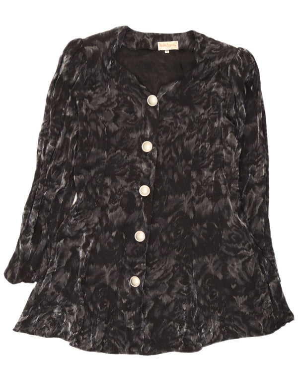 Michele Boyard Blusa larga para mujer EU 40 Medium Black Floral