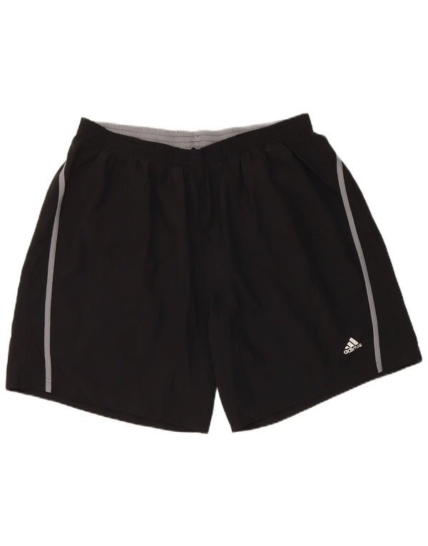 Adidas - Pantalones cortos deportivos para hombre, talla grande, poliéster negro