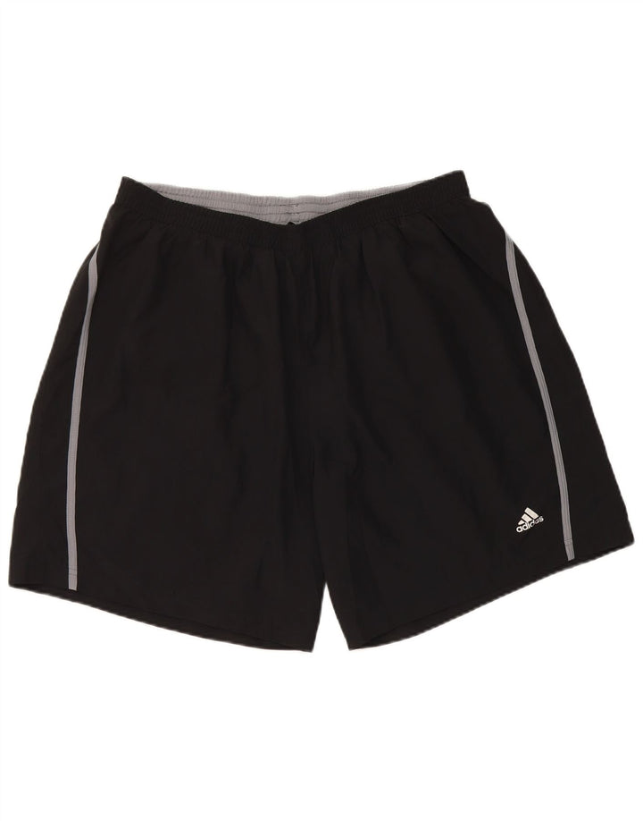Adidas - Pantalones cortos deportivos para hombre, talla grande, poliéster negro