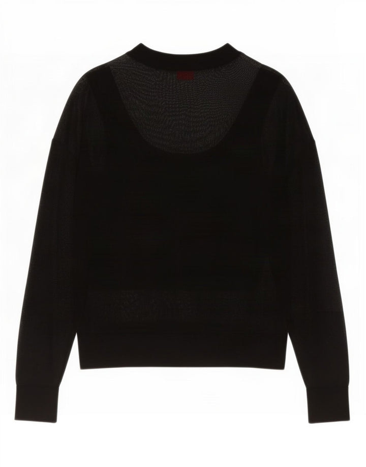 Hugo Boss Mujer Top Manga Larga UK 44 Medio Negro