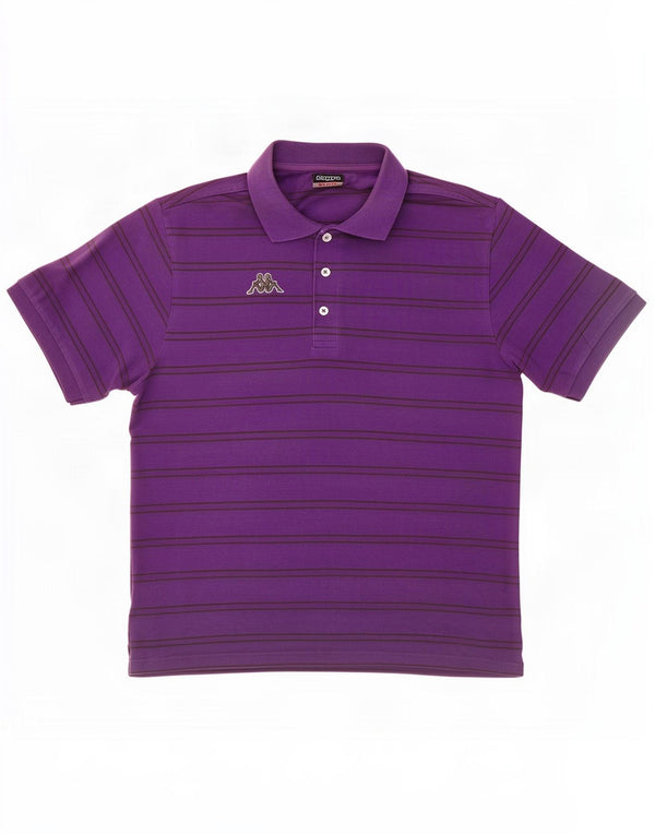 Kappa Polo Hombre XL Rayas Moradas