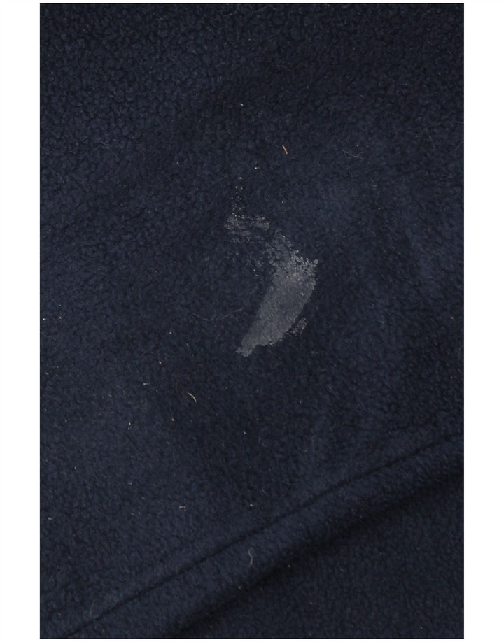 Kappa - Jersey de forro polar con cuello y cremallera para hombre, tamaño grande, poliéster azul marino