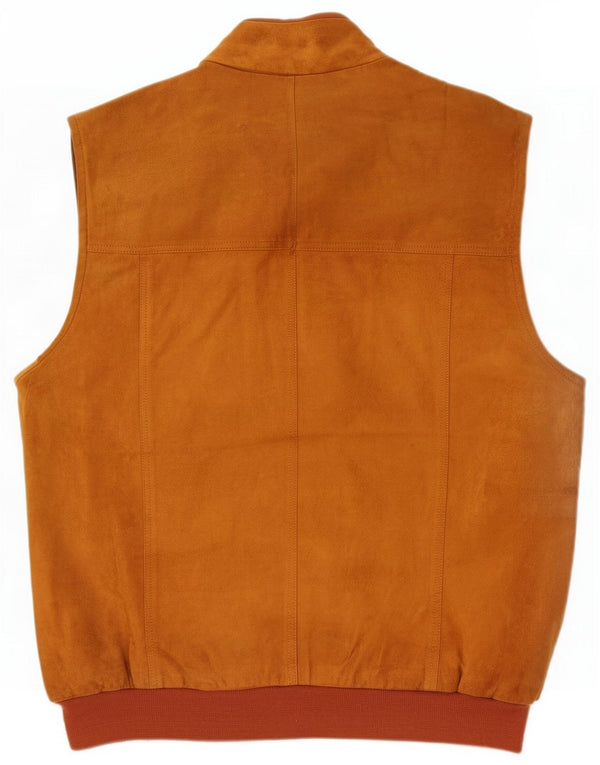 Chaleco de ante vintage para hombre IT 52 XL Marrón