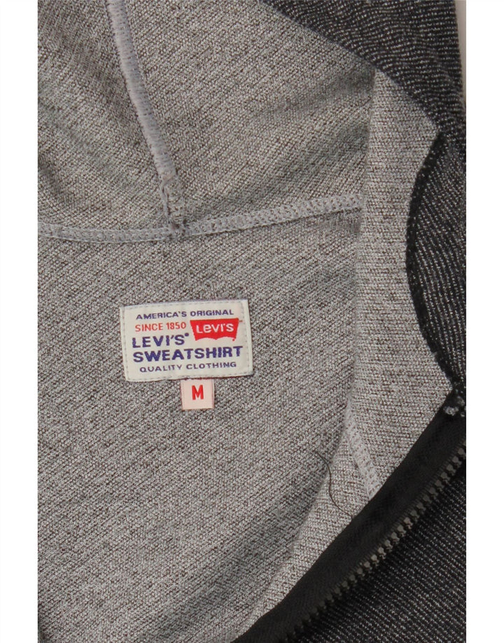 LEVI'S Suéter con capucha y cremallera para mujer Reino Unido 14 Gris medio