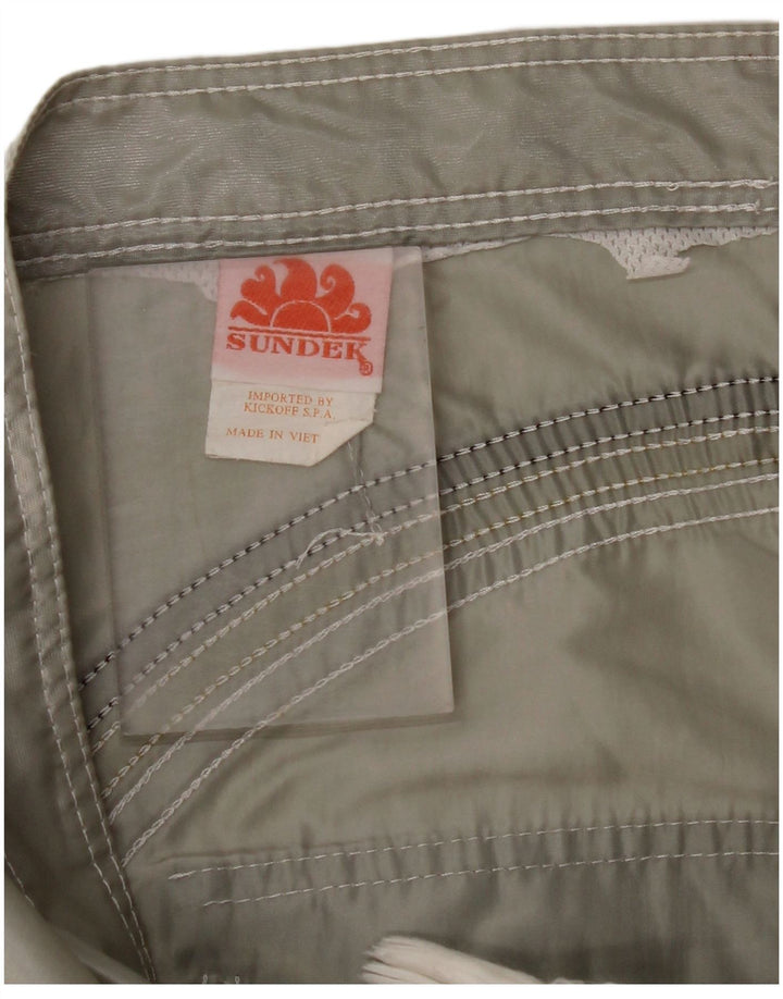 SUNDEK Bañador para hombre, talla grande, nailon gris