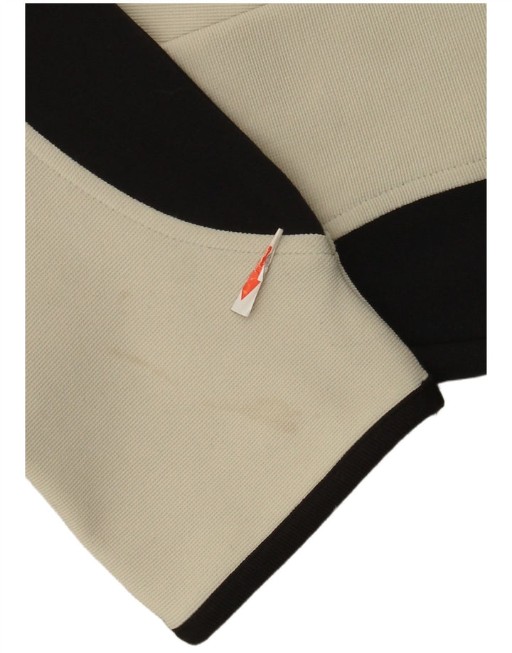 Kappa Mujer Chándal Top Chaqueta UK 40 Grande Blanco Colorblock Poliéster