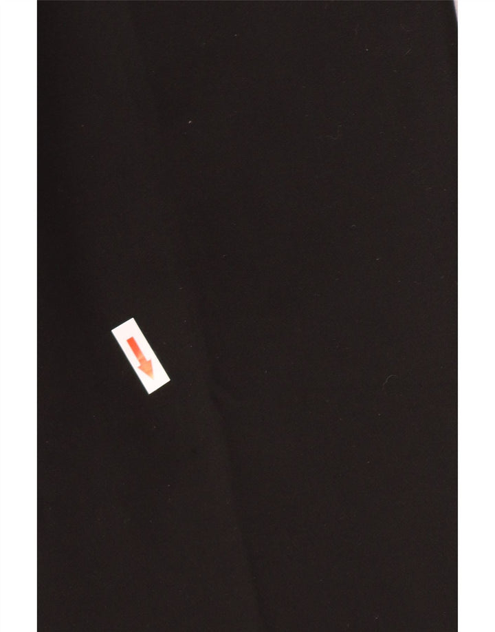 Zara Mujer Pantalón De Traje Cónico Grande W32 L27 Poliéster Negro