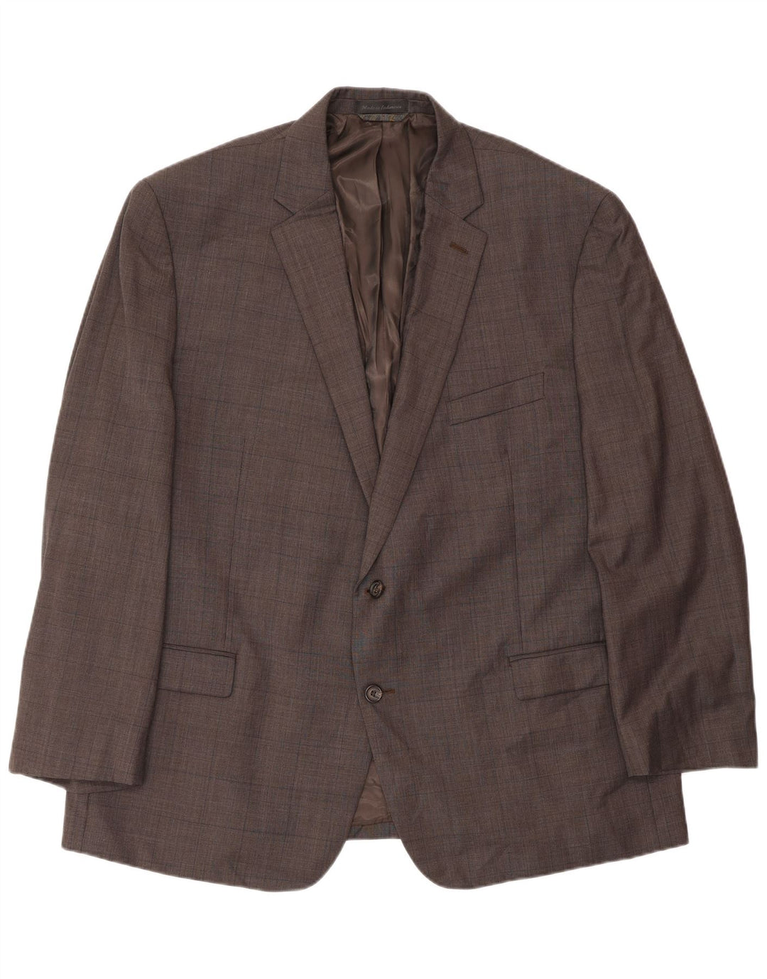 Ralph Lauren Chaqueta Blazer de 2 Botones para Hombre UK 48 3XL Lana a Cuadros marrón