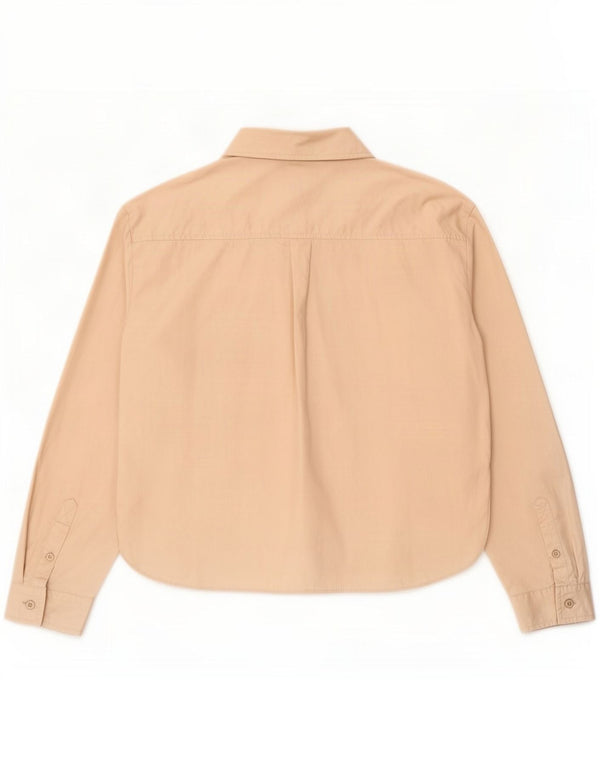 Zara Mujer Camisa UK 44 Algodón Beige Medio