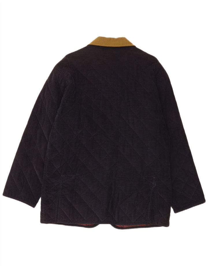 Via Ardigo Chaqueta de pana acolchada para hombre IT 46 Small Azul marino