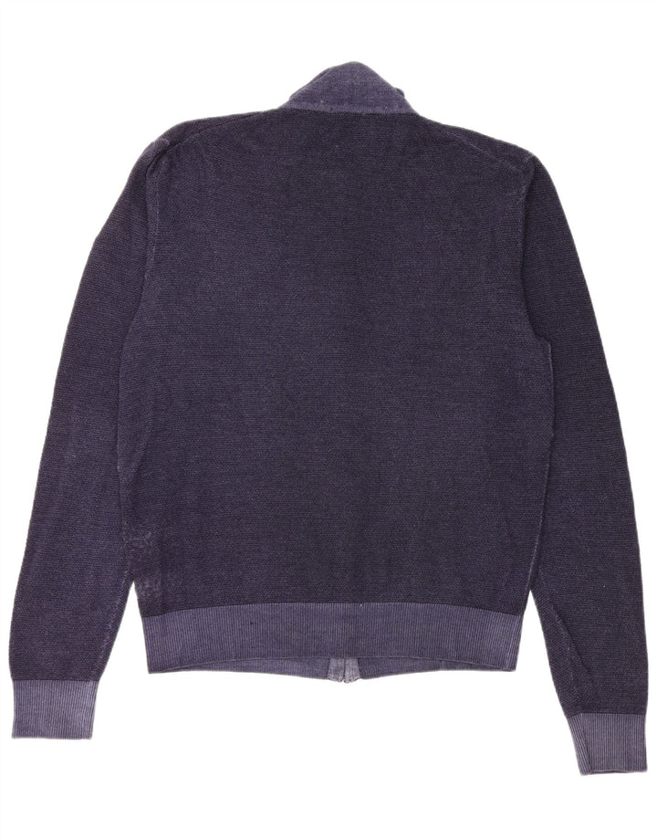 Sun68 Suéter tipo cárdigan para mujer UK 20 2XL Lana azul marino