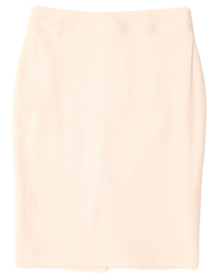 Marks & Spencer Falda lápiz para mujer UK 10 Small W30 Poliéster blanco