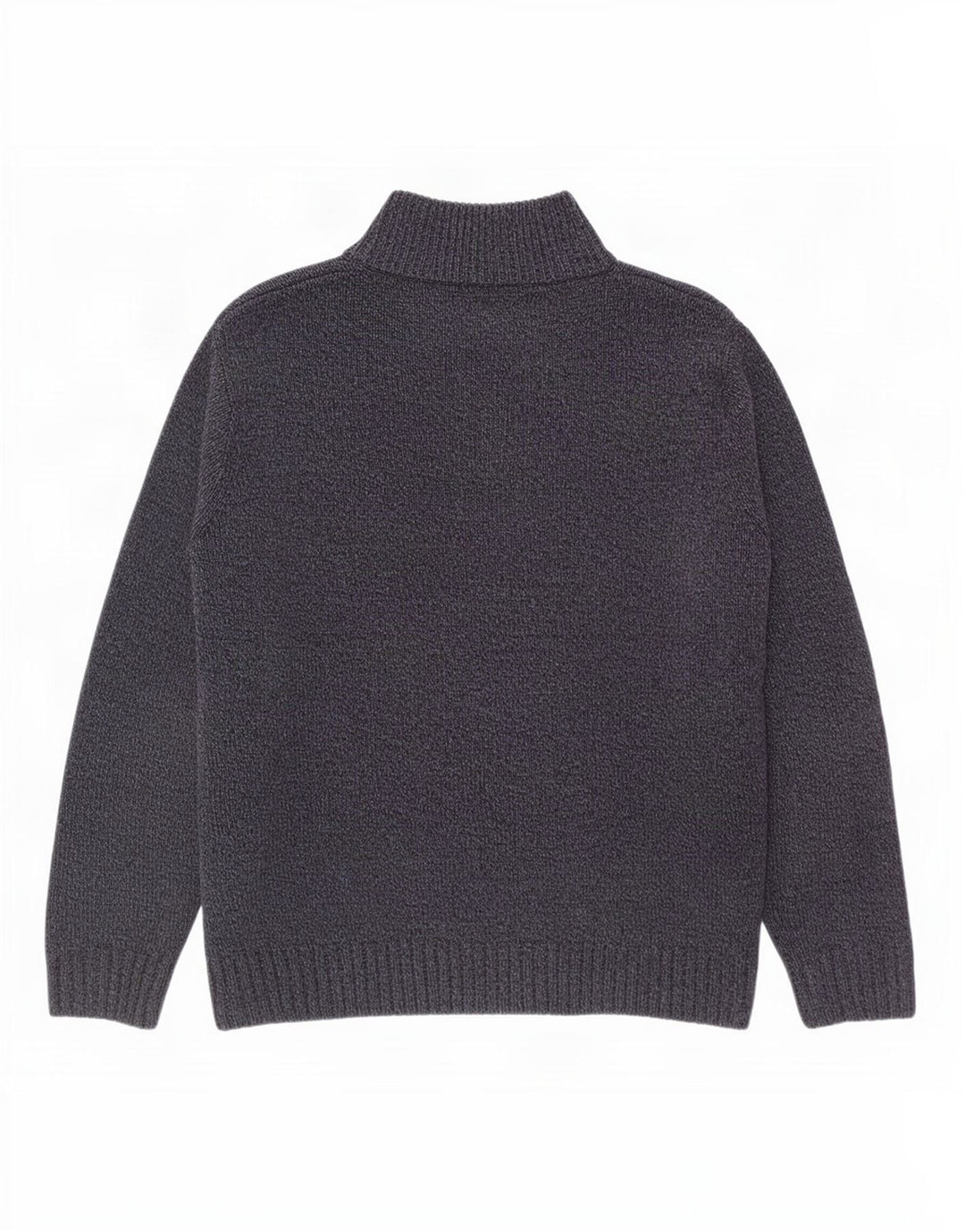 Marks & Spencer Jersey tipo jersey con cuello y botones para hombre, talla grande, moteado en azul marino