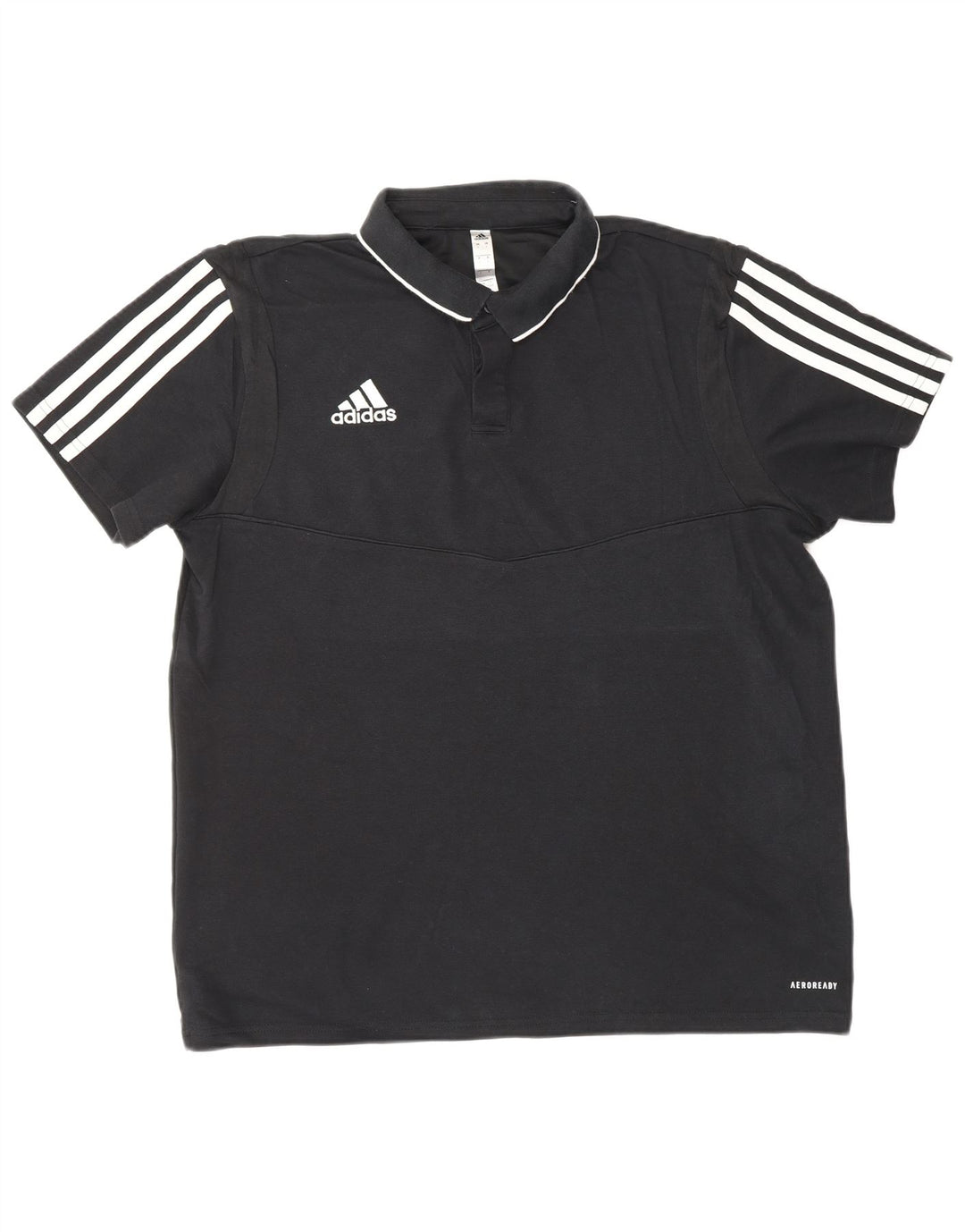 ADIDAS Polo Aeroready para hombre grande de algodón negro