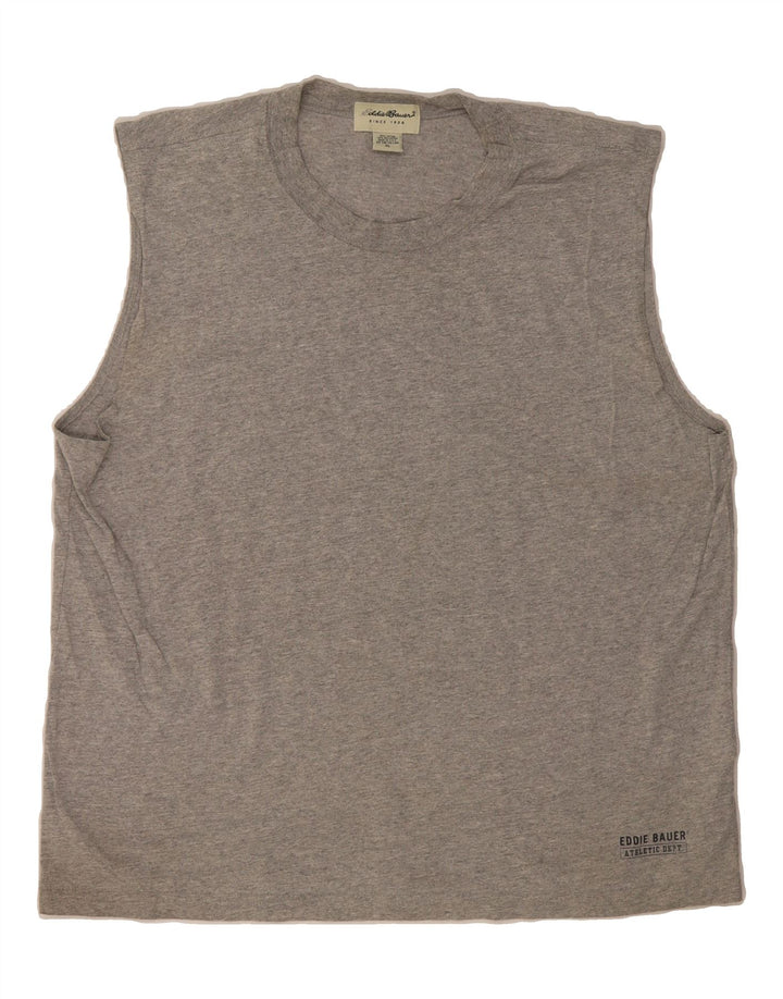 EDDIE BAUER Mens Vest Top XL Grey Cotton Vintage Eddie Bauer and Second-Hand Eddie Bauer from Messina Hembry 