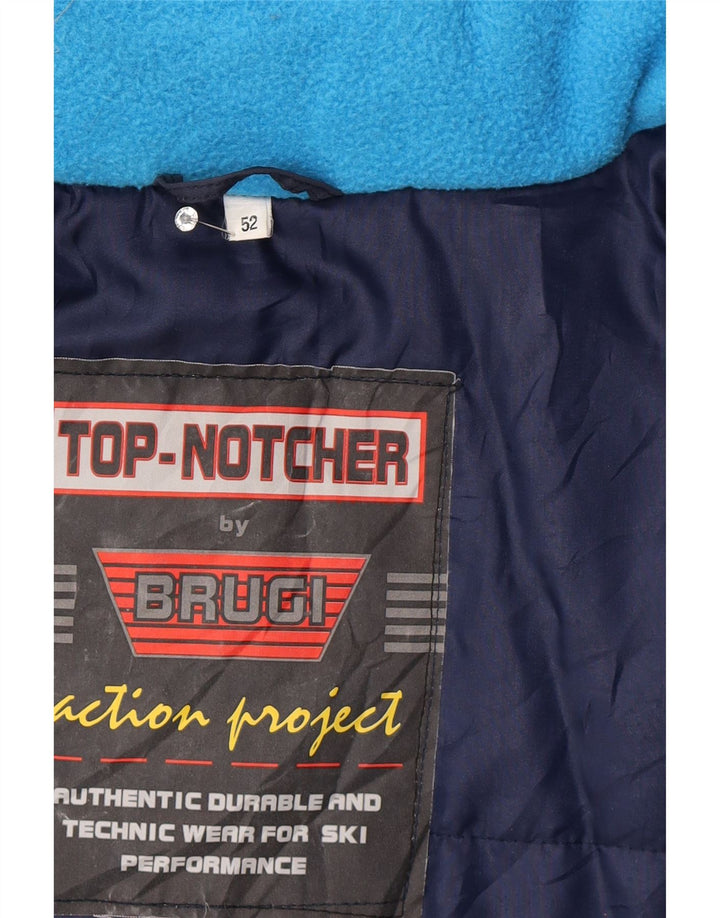Brugi Chaqueta de esquí con capucha para hombre IT 52 XL Azul marino Colorblock Poliamida
