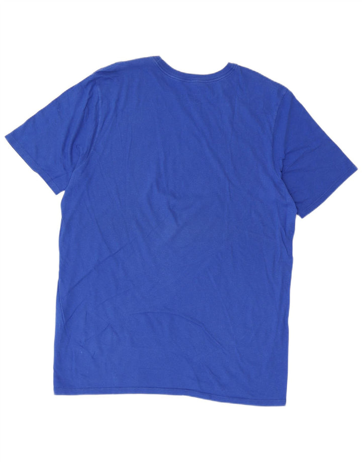 NIKE Camiseta gráfica de corte atlético para hombre, talla grande, azul