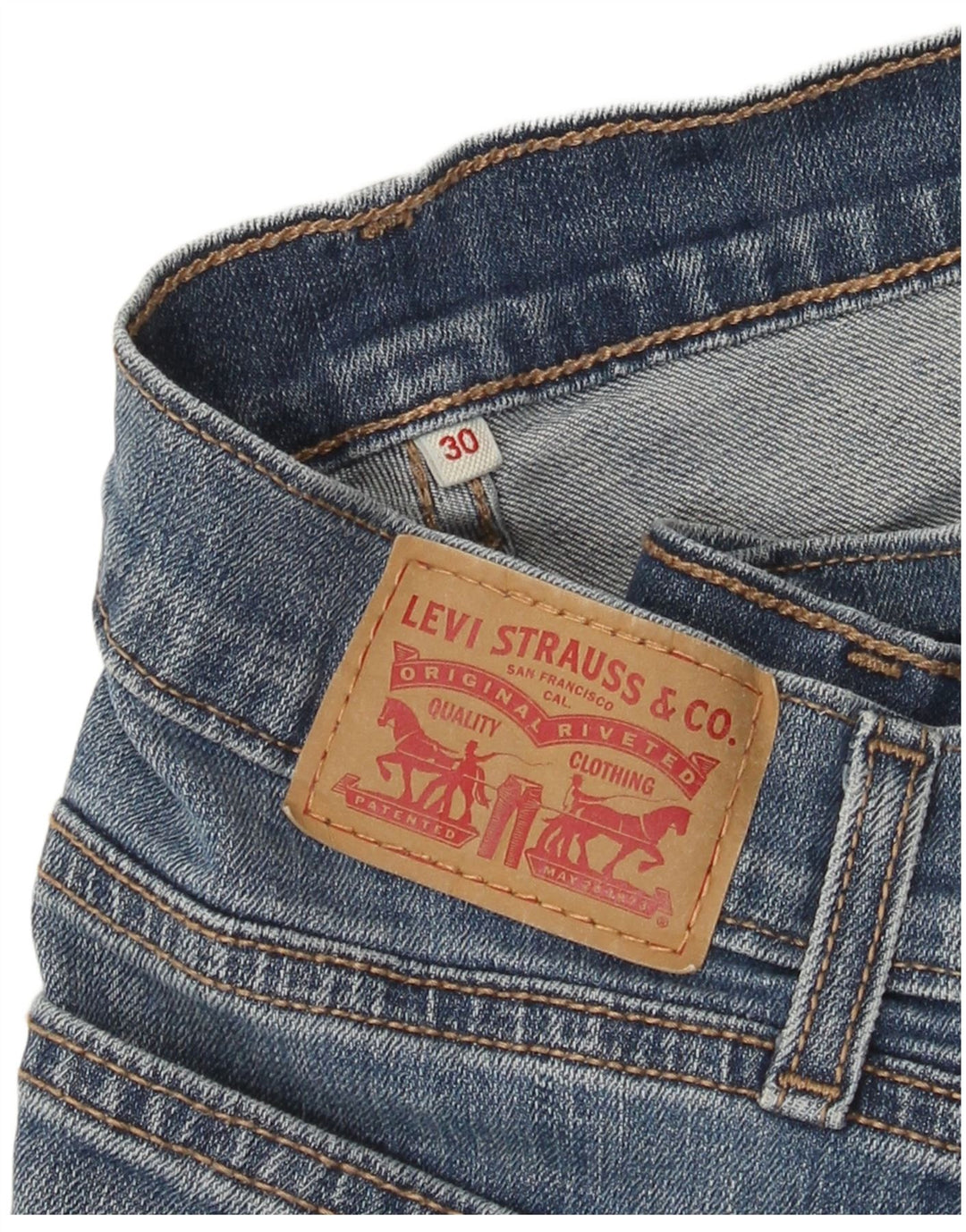 Shorts Levi's Mujer W30 Algodón Azul Medio