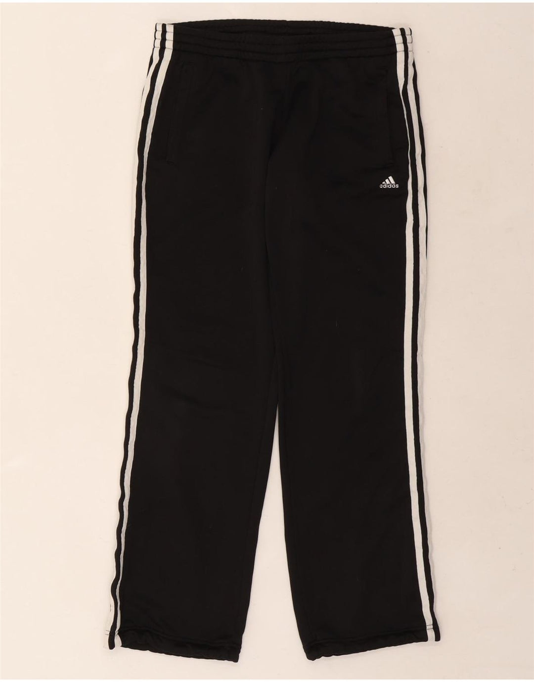 Adidas Pantalones de chándal para mujer UK 8/10 Small Negro Poliéster