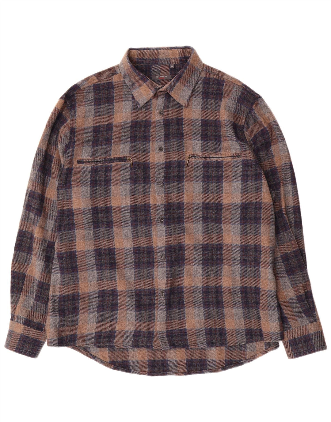 SEA BARRIER Camisa Sobrecamisa Hombre XL Gris Cuadros Acrílico