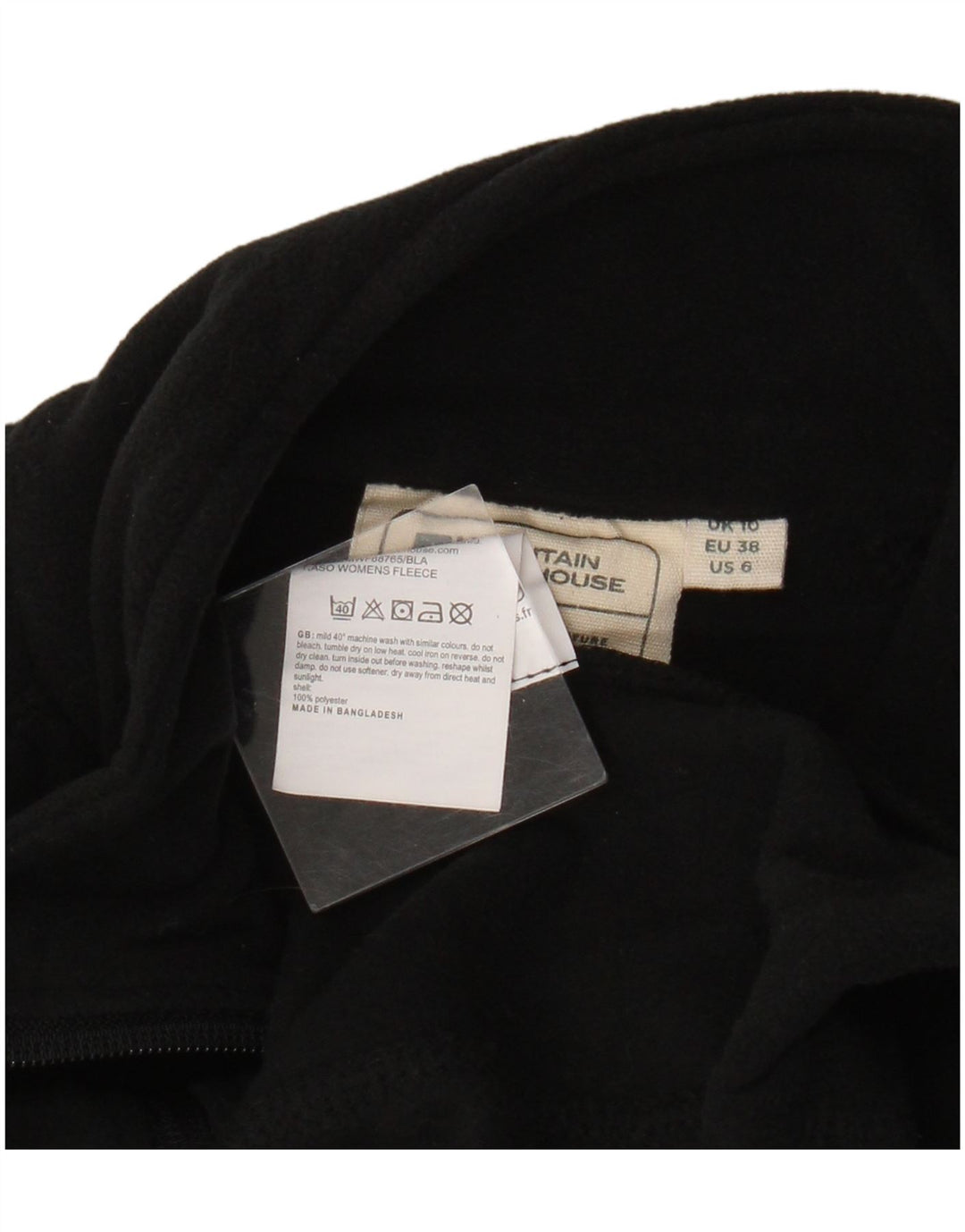 Chaqueta polar corta para mujer Mountain Warehouse UK 40 Small Poliéster negro