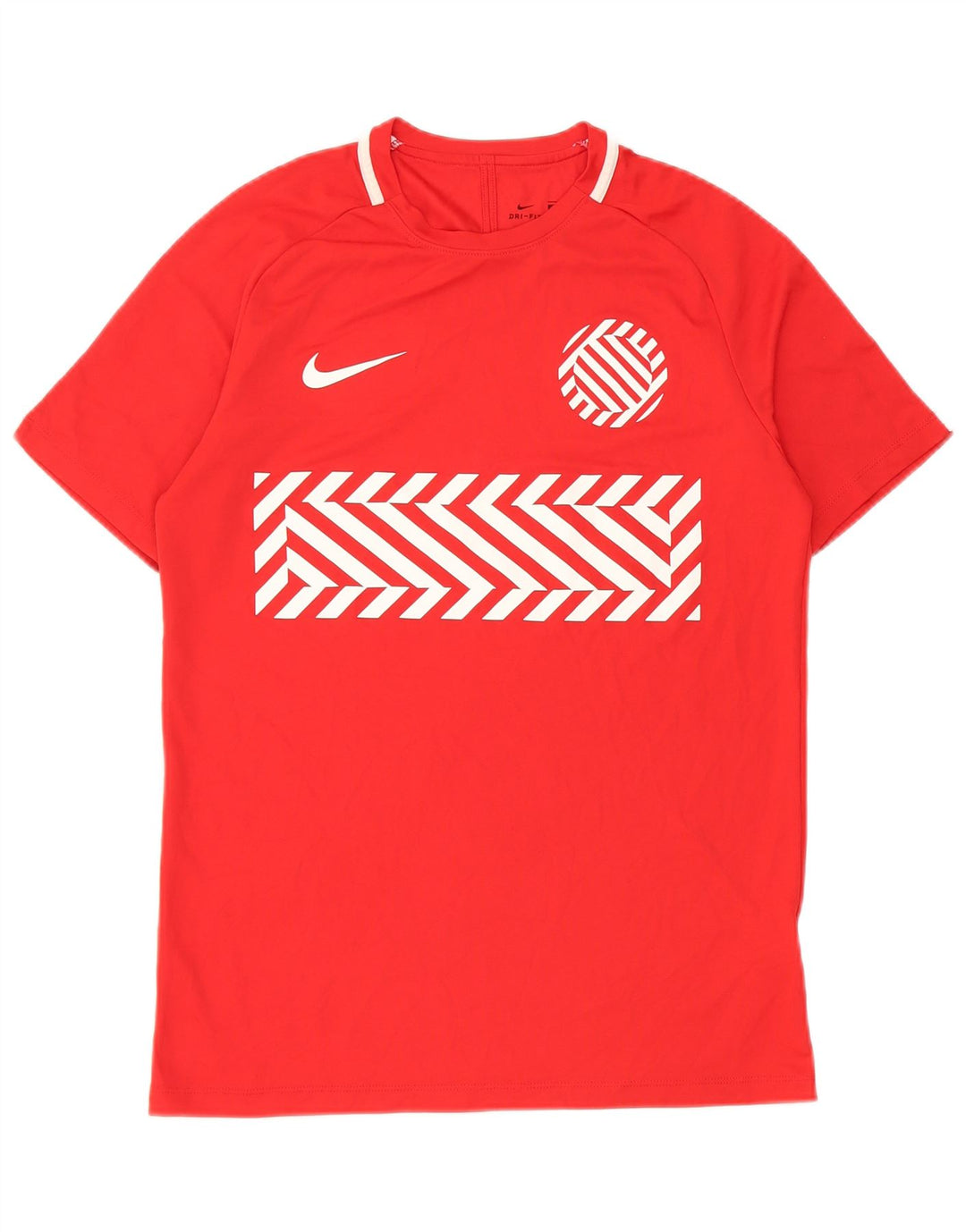 Camiseta Nike Dri Fit Graphic para hombre Top poliéster geométrico rojo mediano