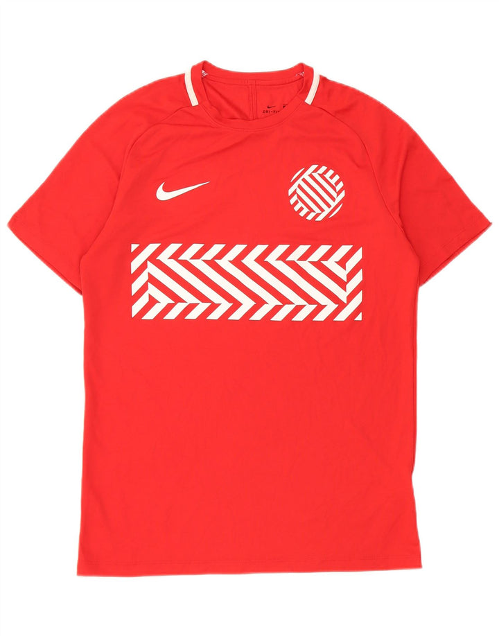 Camiseta Nike Dri Fit Graphic para hombre Top poliéster geométrico rojo mediano