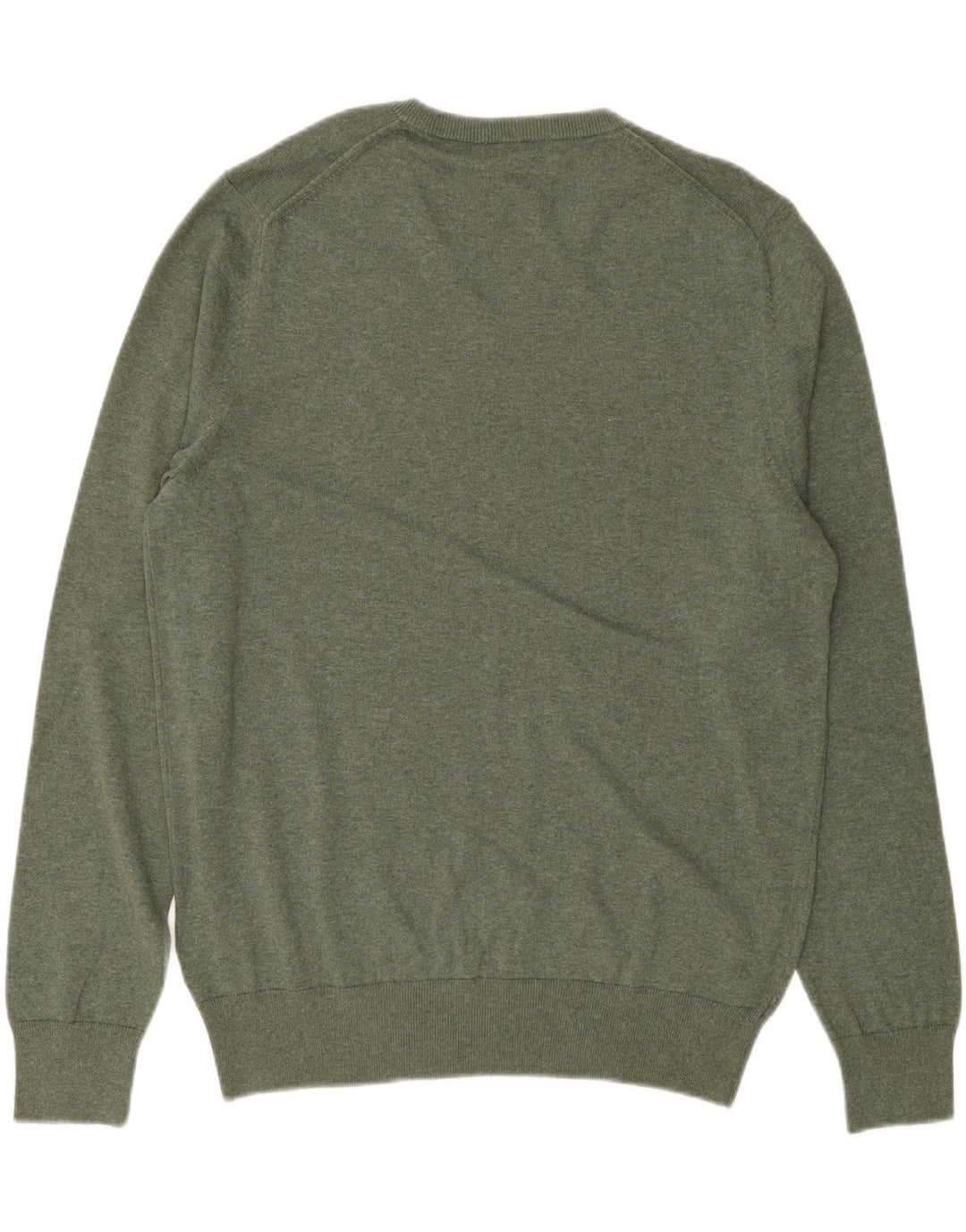 MARKS & SPENCER Jersey con cuello en V para hombre Grande Algodón verde