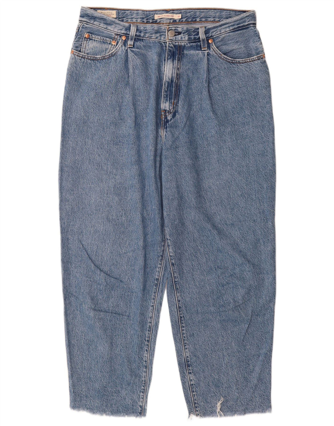 Levi's Mujer Ribcage Cropped Jeans W32 L27 Algodón Azul