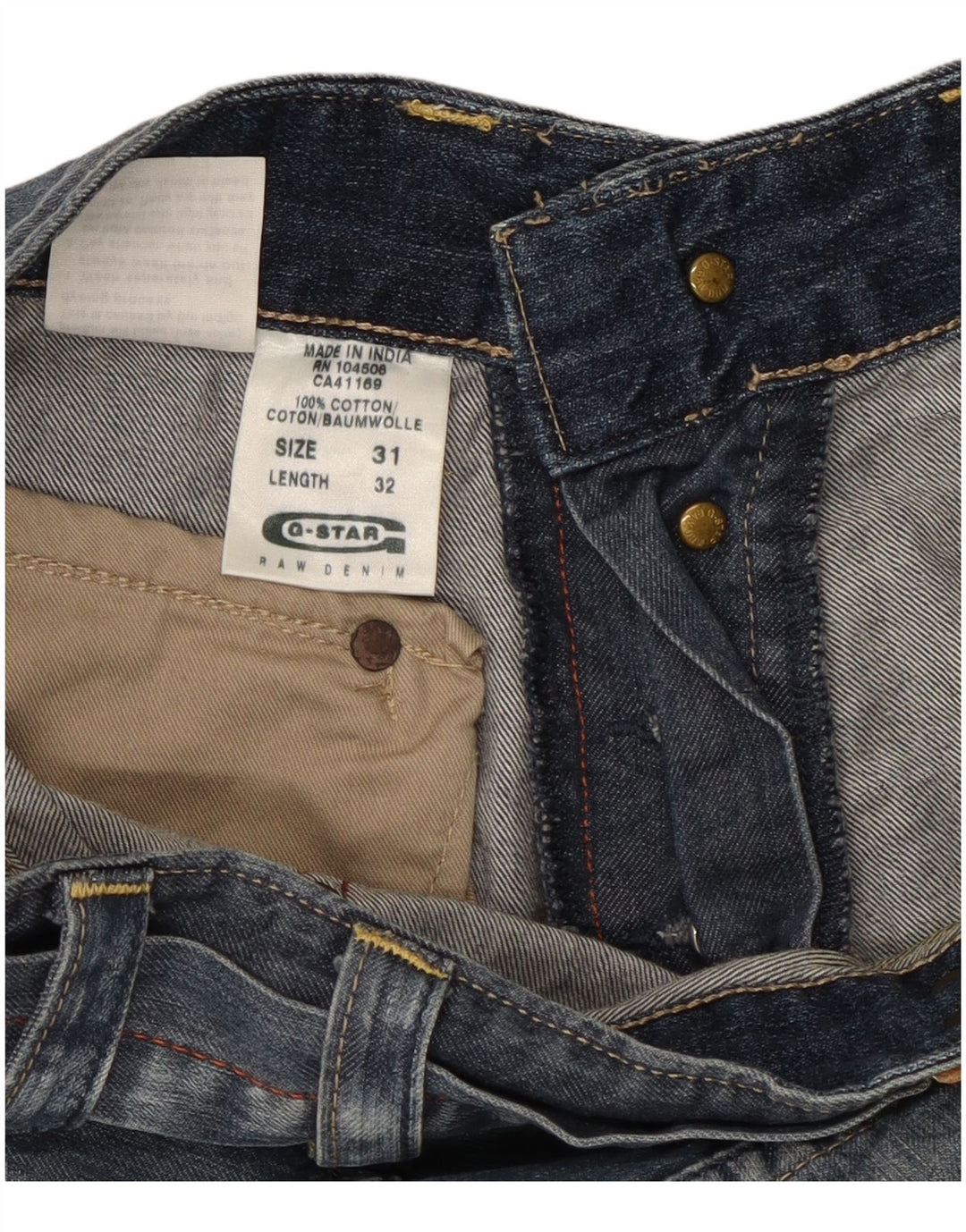 G-STAR Shorts vaqueros para hombre W31 Algodón azul medio