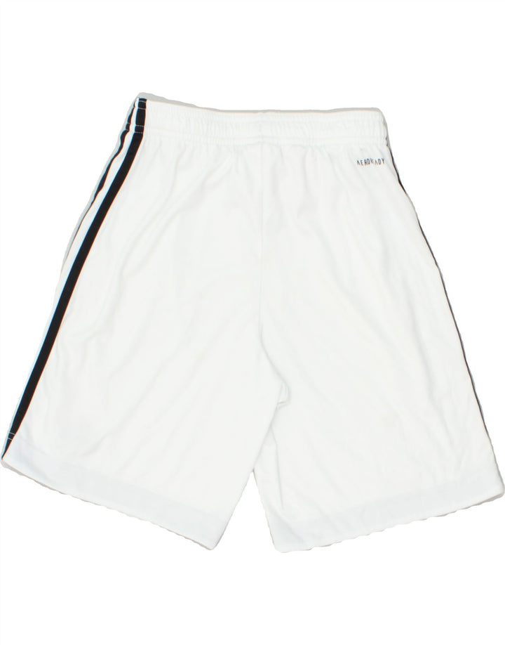 ADIDAS Boys Sport Shorts 11-12 Years White Polyester | Vintage Adidas | Thrift | Second-Hand Adidas | Used Clothing | Messina Hembry 