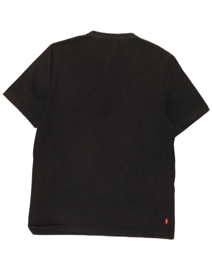 LEVI'S Hombre Camiseta Top Grande Algodón Negro
