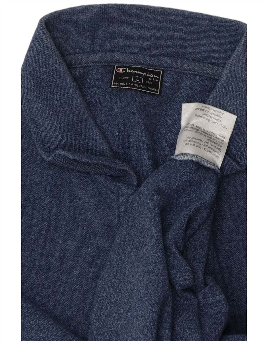Champion Polo para hombre de algodón azul marino grande