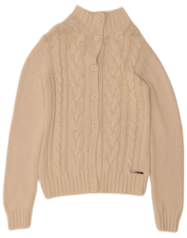 North Sails Cárdigan para mujer, talla 40, talla mediana, algodón blanco roto