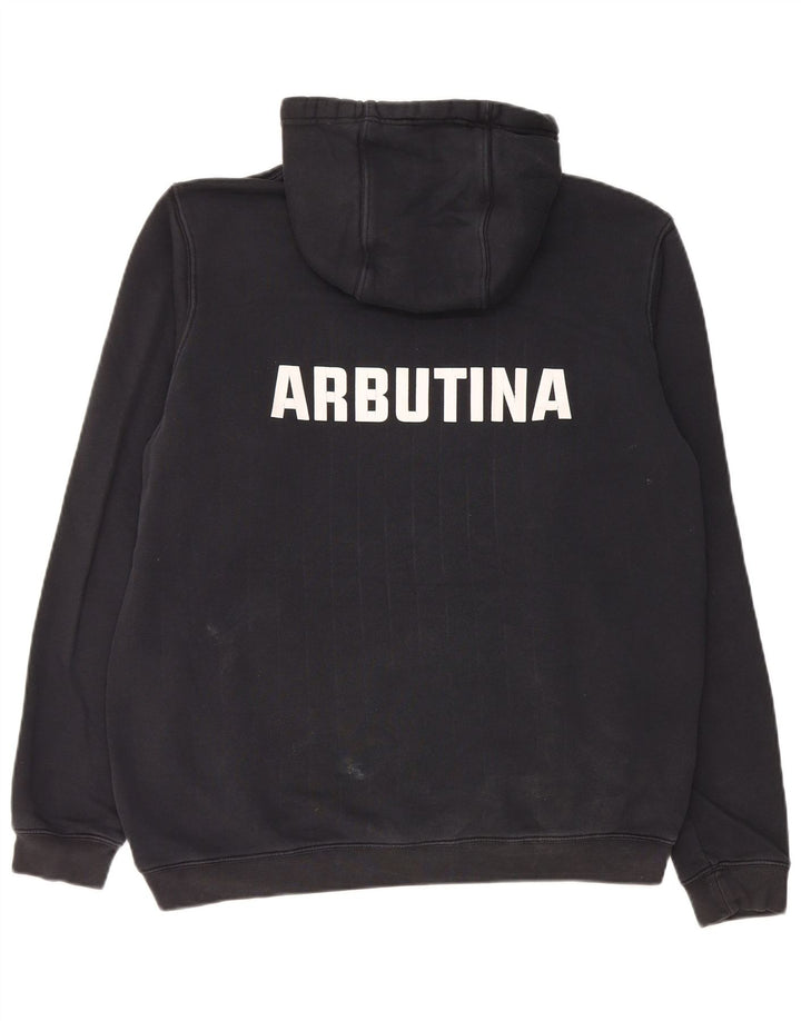 Nike Sudadera con capucha gráfica para hombre, jersey de algodón negro mediano