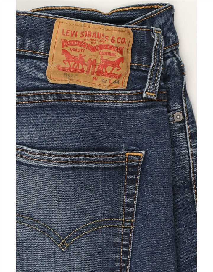 Levi's Hombre 511 Slim Jeans W32 L34 Algodón Azul Marino