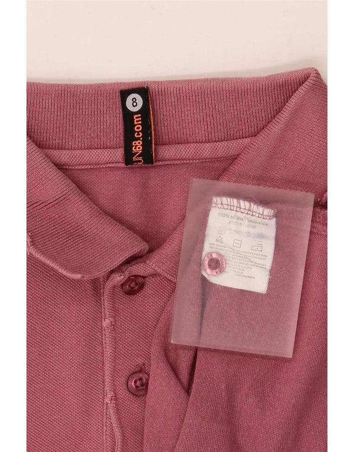 Polo Sun68 Hombre Pequeño Algodón Burdeos