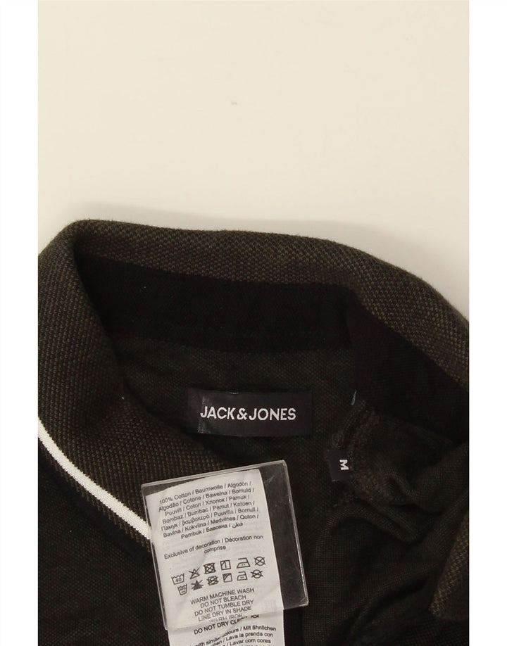 JACK & JONES Polo De Hombre De Algodón A Rayas Verde Medio