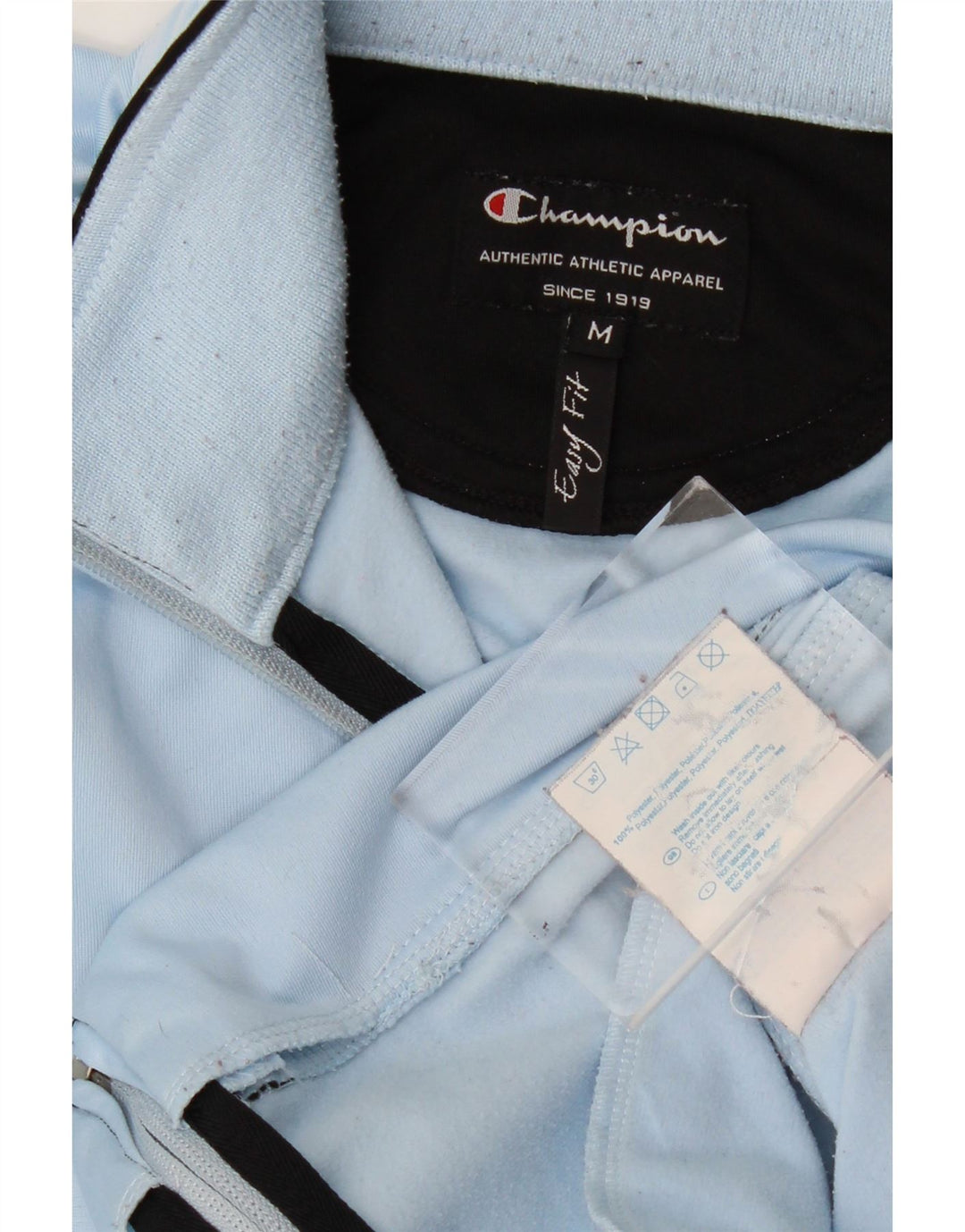 Champion Chaqueta de chándal de ajuste fácil para mujer UK 44 Poliéster azul medio