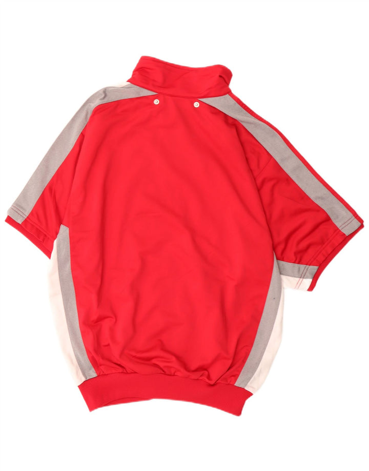 Adidas - Chaqueta de chándal gráfica para hombre, talla 38/40, color rojo mediano