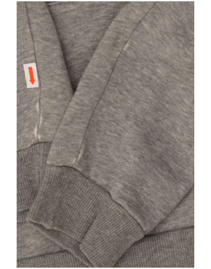 PUMA Mens Graphic Hoodie Jumper Small Grey Cotton