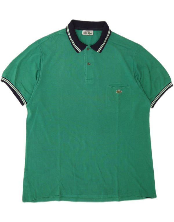Polo Lacoste para hombre talla 7 2XL algodón verde