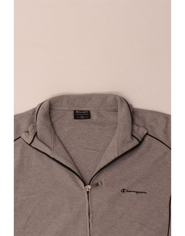 CHAMPION Chaqueta superior de chándal para hombre Algodón gris grande