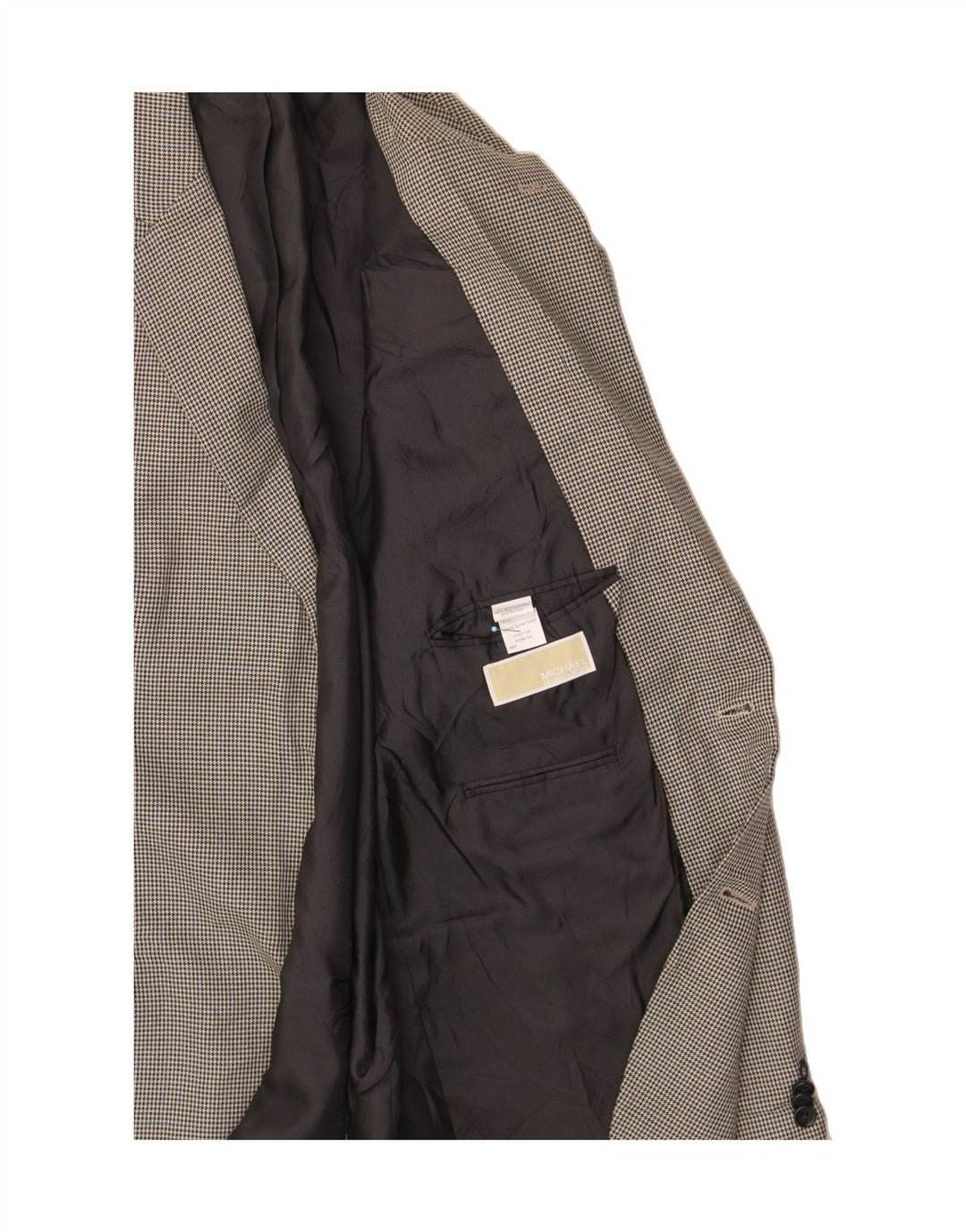 MICHAEL KORS Womens Slim Blazer Jacket Size 46 3XL Grey Houndstooth Vintage Michael Kors and Second-Hand Michael Kors from Messina Hembry 