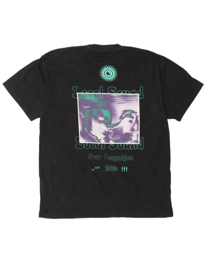 CARHARTT Camiseta gráfica para hombre Top grande de algodón negro