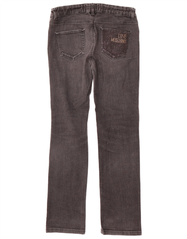 MOSCHINO Vaqueros Rectos Mujer W30 L31 Negro Algodón