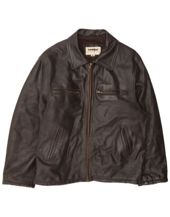 Conbipel Chaqueta de cuero para hombre UK 38 Marrón medio