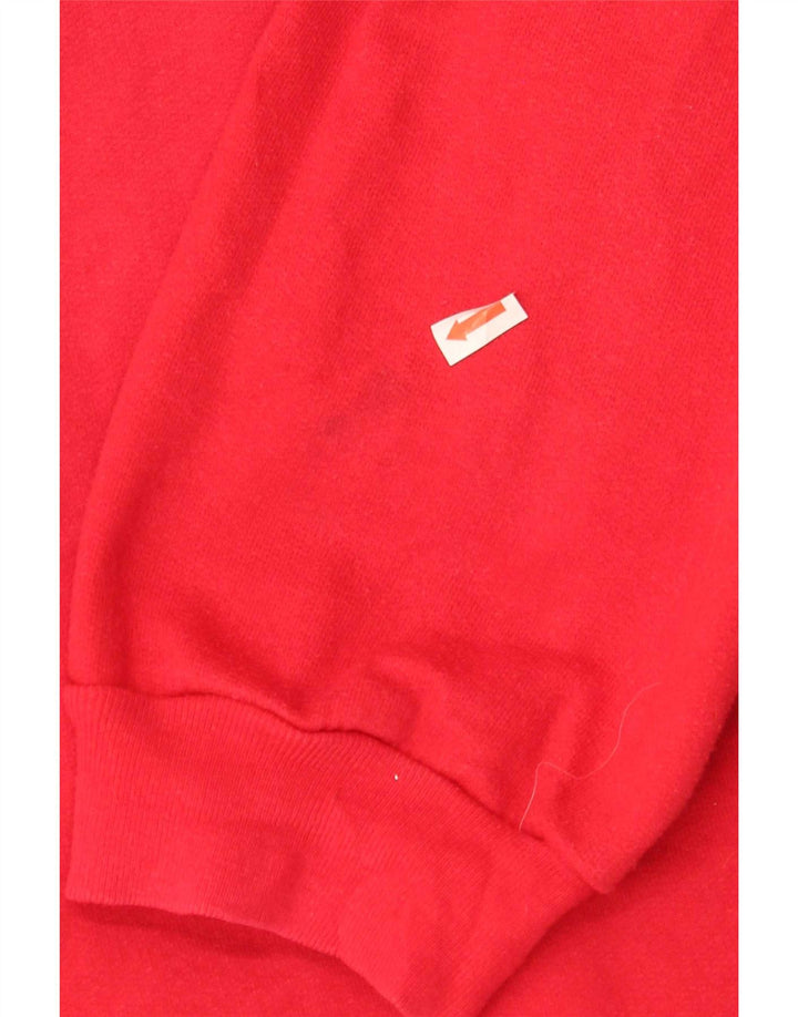 Kappa - Sudadera con capucha y cremallera para hombre, tamaño grande, algodón rojo